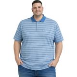Battal Moda Battalmoda Erkek Büyük Beden Polo Yaka Melanj Havacı Çizgili Cepli Kısa Kollu Tişört 3xl-4xl-5xl-6xl