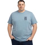 Battal Moda Battalmoda Erkek Büyük Beden Prada Mavisi Bisiklet Yaka Kısa Kollu Central Tişört 3xl-4xl-5xl-6xl