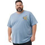 Battal Moda Battalmoda Erkek Büyük Beden Prada Mavisi Bisiklet Yaka Kısa Kollu Pragt Tişört 5xl-6xl-7xl-8xl - 00-Mavi