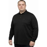 Battal Moda Battalmoda Erkek Büyük Beden Siyah Polo Yaka Pike Tişört 3xl-8xl - 4XL