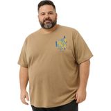 Battal Moda Battalmoda Erkek Büyük Beden Vizon Bisiklet Yaka Kısa Kollu Pragt Tişört 5xl-6xl-7xl-8xl