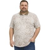 Battal Moda Battalmoda Erkek Büyük Beden Vizon Polo Yaka Mikro Desenli Kısa Kollu Tişört 3xl-4xl-5xl-6xl