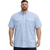 Battal Moda Büyük Beden Erkek Çift Cepli Kısa Kollu Gömlek %100 Pamuk Havacı 3XL-8XL