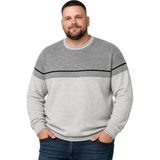 Battal Moda Erkek Büyük Beden Bej Bisiklet Yaka Ufuk Triko Kazak 5xl-6xl-7xl-8xl