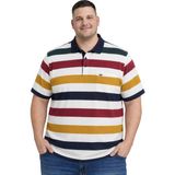 Battal Moda Erkek Büyük Beden Beyaz Kalın Çizgili Pike Tişört 3xl-4xl-5xl-6xl