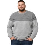 Battal Moda Erkek Büyük Beden Gri Bisiklet Yaka Ufuk Triko Kazak 5xl-6xl-7xl-8xl