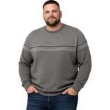 Battal Moda Erkek Büyük Beden Koyu Vizon Bisiklet Yaka Ufuk Triko Kazak 5xl-6xl-7xl-8xl