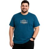 Battal Moda Erkek Büyük Beden Petrol Bisiklet Yaka Kısa Kollu Denim Tişört 3xl-4xl-5xl-6xl