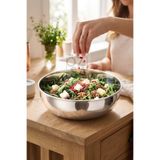 Battal Orbit Paslanmaz Çelik Salata ve Meyve Kasesi Çok Amaçlı Kase Saklama Kabı Karıştırma Kabı 25cm