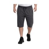 BattalModa Erkek Büyük Beden Antrasit İki İplik Cep Fermuarlı Kapri 3XL-4XL-5XL-6XL-7XL-8XL