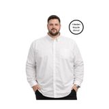 BattalModa Erkek Büyük Beden Gri Uzun Kollu Gömlek 3XL-4XL-5XL-6XL
