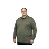 BattalModa Erkek Büyük Beden Haki Polo Yaka Pike Tişört 3XL-4XL-5XL-6XL-7XL-8XL