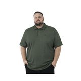 BattalModa Erkek Büyük Beden Melanj Haki Polo Yaka Kısa Kollu Pike Tişört 3XL-4XL-5XL-6XL-7XL-8XL