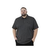 BattalModa Erkek Büyük Beden Melanj Siyah Polo Yaka Kısa Kollu Pike Tişört 3XL-4XL-5XL-6XL-7XL-8XL