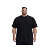 BattalModa Erkek Büyük Beden Siyah Basic Kısa Kollu Tişört 3XL-4XL-5XL-6XL-7XL-8XL