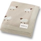 battani.co Battani Co Kız ve Erkek Bebek Için Örgü Bebek Battaniyesi 85CM X85CM Yeni Koyuncuklar - Bej