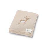 Battani.Co Kız Ve Erkek Bebek Için Desenli Triko Örgü Bebek Battaniyesi Ultra Boy 100cm X130cm Sevimli Ceylan Bej