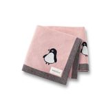 Battani.Co Kız Ve Erkek Bebek Için Triko Örgü Bebek Battaniyesi 85cm X85cm Açık Pembe Penguş
