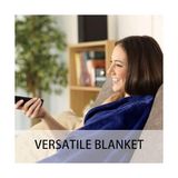 Battaniye, 280GSM Süper Yumuşak Yatak Battaniyesi, Peluş Rahat Hafif Flanel Battaniye, Yatak, Koltuk, Seyahat ve Kamp Için (Koyu Mavi, 200X230CM)