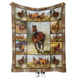 Battaniye, at motifli, kız çocuk, yumuşak battaniye, kabarık, yetişkinler için, çocuklar, kızlar için, flanel battaniye, 150 x 200 cm, yumuşak polar battaniye, koşan at, yatak örtüsü (a-2, 180 x 200