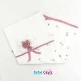 Battaniye... Çiçekli Fiyonklu Penye
