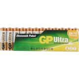 Batteries GP15AU Ultra Alkalin LR6/E91/AA Kalem Pil, 1.5 Volt, 12'li Paket, Bakır/siyah/beyaz