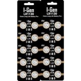 Batteries LR1130 1.5V Alkalin Düğme Pil (AG10, L1131, 389) (20'li Paket)