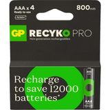 Batteries Recyko Pro Aaa Ince Ni-Mh Şarjlı Pil, 1.2 Volt, 4'lü Kart