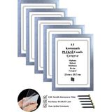 Batu Art Home 5 Adet A4 Çerçeve Eskitme Gümüş Renk Korumalı Kırılmaz Pleksi Camlı Belge Diploma Resim Fotoğraf Asılabilir 21 x 29.7 cm - 21x29,7