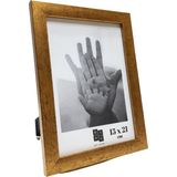 Batu Art Home Fotoğraf Çerçevesi 15 x 21 cm Mat Altın Renk Korumalı Kırılmaz Pleksi Camlı Masaüstü Ayaklı ve Duvara Asılabilir