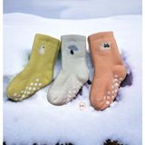 Batu Giyim Kız Bebek ve Çocuk Kaydırmaz Havlu Çorap Seti - 0 - 1 Yaş - Açık Pembe - Beyaz