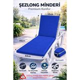 Batu Tekstil Premium Şezlong Minderi–fermuarlı, Su Geçirmez Kumaş, Güneşe Dayanıklı Bahçe & Havuz Şezlong Minderi - Lacivert