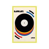 Bauhaus Müzik Temalı Retro İllüstrasyon Dekoratif Kartpostal & Hediye Not Kartı | 10x15 cm