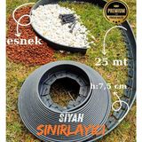 Baumees Çim Sınırlayıcı / Çim Ayırıcı / Çim Sınırlandırıcı / Çim Ayraç Esnek Siyah 25 mt