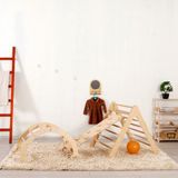 Baumfee Montessori Tırmanma Seti, Pikler Seti, Tırmanma Üçgeni ,montessori Tırmanma Seti (Üçgen - Kemer - Merdiven Rampa - Ham Ahşap