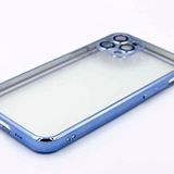 bause iPhone 11 Pro uyumlu Kenarları Renkli Lazer Kamera Lens Korumalı Lüks Silikon Kılıf (Sierra Blue)