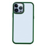 bause iPhone 12 | iPhone 12 Pro uyumlu HİBRİT TPU+PC Yarı Saydam ULTRASHOCK Kılıf (Koyu Yeşil)