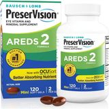 BAUSHE LOMB Preservision Areds 2 Eye Vitamin & Mineral, Contains Lutein, Vitamin C, Zeaxanthin, Zinc & Vitamin E, 120 Softgels (Packaging May Vary) - Aromasız