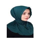 Bav Butik Ayvitrin Kadın Çıt Çıt Hazır Pratik Krep Şal Zümrüt