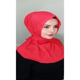 Bav Butik Ayvitrin Kadın Tesettür Çıt Çıt Lı Krep Şal Bone Kırmızı