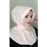 Bav Butik Ayvitrin Kadın Tesettür Çıt Çıtlı Krep Şal Bone Somon