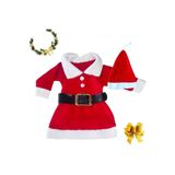 Bav Butik Ayvitrin Noel Yılbaşı Kostümü Elbisesi Unisex Kırmızı