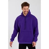 Bav Butik Ayvitrin Sevgili Kombini Çift Oversize Kapşonlu Üç Iplik Sweatshirt Mor