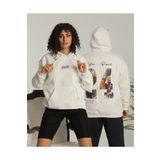 Bav Butik Ayvitrin Sevgili Kombini Çift Unisex Oversize Baskılı Sweatshirt Beyaz