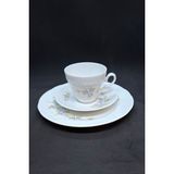 Bavaria Jaeger Alman Vintage Çay Fincanı 3 Parça 210 ml - Mavi - Beyaz