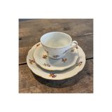 Bavaria Vintage Leuchtenburg Çay Fincanı & 19 cm Pasta Tabağı – İnce Porselen, Çiçek Desenli