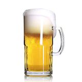 Bavel Stil Ekstra Büyük Bira Kupası 963 ml, Saplı Büyük Cam Kupalar, Bir Litre Alman Bira Bardağı Süper Kupa (963 ml)