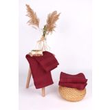 Baveno %100 Pamuk 3'lü 30x50 Misafir/El Havlusu BORDO