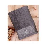 Baveno %100 Pamuk Jakarlı 100X150 Havlu Gri