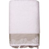 Baveno %100 Pamuk Püsküllü Havlu 100x150 Banyo Havlusu - 100 x 150 cm - Krem